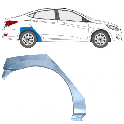 Reparaturblech Kotflügel hinten für Hyundai Accent 2010- / Rechts 12802