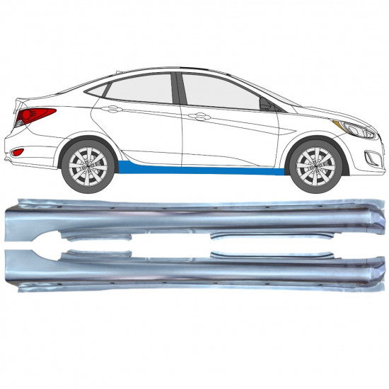 Voll schweller für Hyundai Accent 2010- / Links / Rechts / Links / Rechts 12801