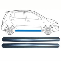 Reparaturblech Schweller für Hyundai i10 2008-2013 / Links = Rechts (symmetrisch) / Satz 10237