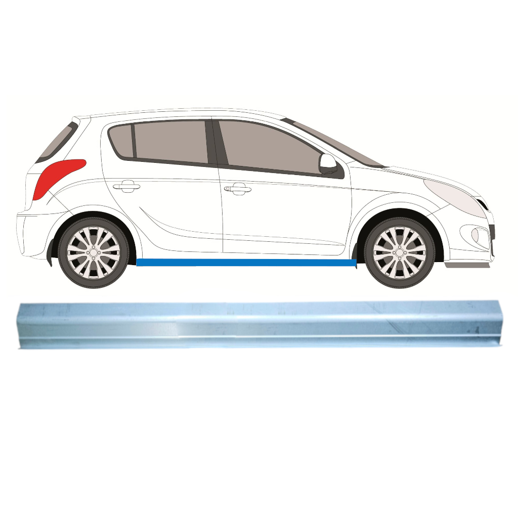 HYUNDAI i20 2008-2014 SCHWELLER REPARATURBLECH / RECHTS = LINKS