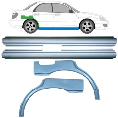 Reparaturblech Schweller + Kotflügel hinten für Subaru Impreza GD GG 2000-2007 / Links+Rechts / Satz 10666