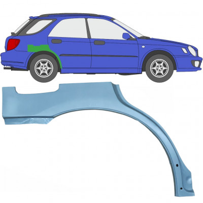 SUBARU IMPREZA GG 2000-2007 RADLAUF REPARATURBLECH / RECHTS