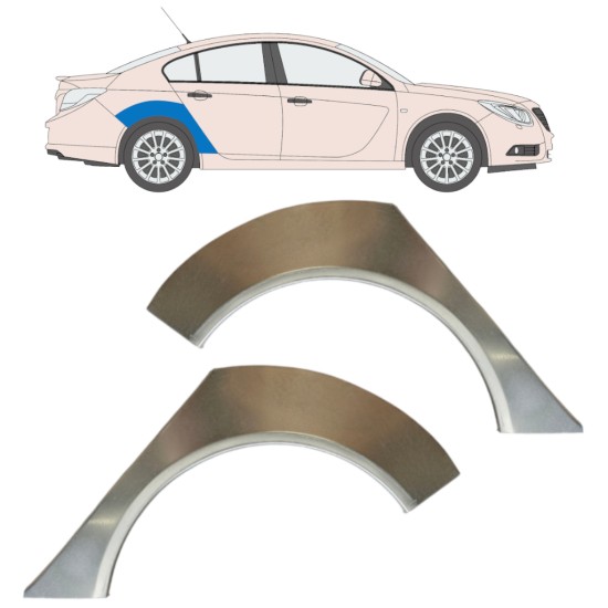 Reparaturblech Kotflügel hinten für Opel Insignia 2008-2017 / Links+Rechts / Satz 15045