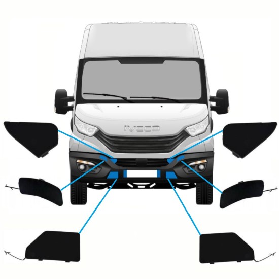 Vorderer Stoßstange Abschlepphaken für Iveco Daily 2014-2016 / Satz 10292