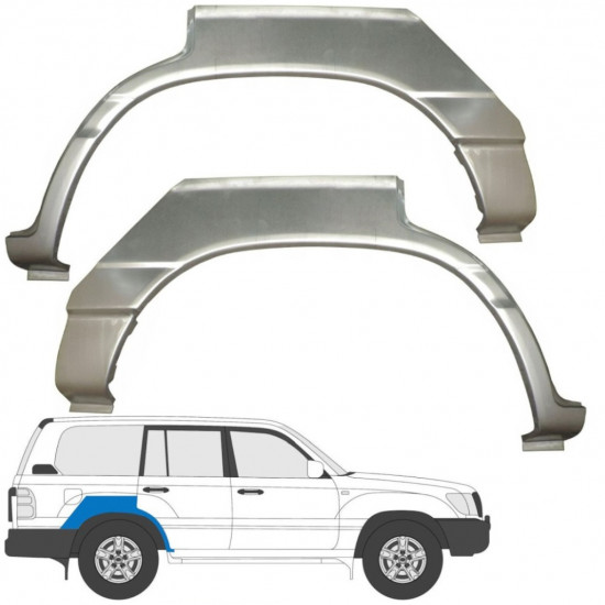 TOYOTA LAND CRUISER 1998-2007 RADLAUF REPARATURBLECH / SATZ