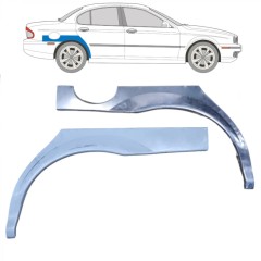 Reparaturblech Kotflügel hinten für Jaguar X-Type CF-1 2001-2009 / Links+Rechts / Satz 10475