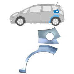 Reparaturblech Tanköffnung + hinterer Kotflügel für Honda Jazz 2008-2015 / Links / Satz 12618
