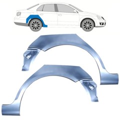 Reparaturblech Kotflügel hinten für Volkswagen Jetta 2005-2010 / Links+Rechts / Satz 11557