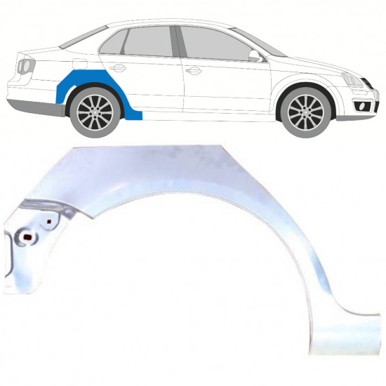 VOLKSWAGEN JETTA 2005-2010 RADLAUF REPARATURBLECH / RECHTS