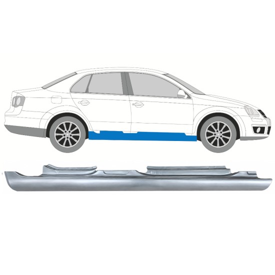 Voll schweller für Volkswagen Jetta 2005-2010 / Rechts / SEDAN 17050