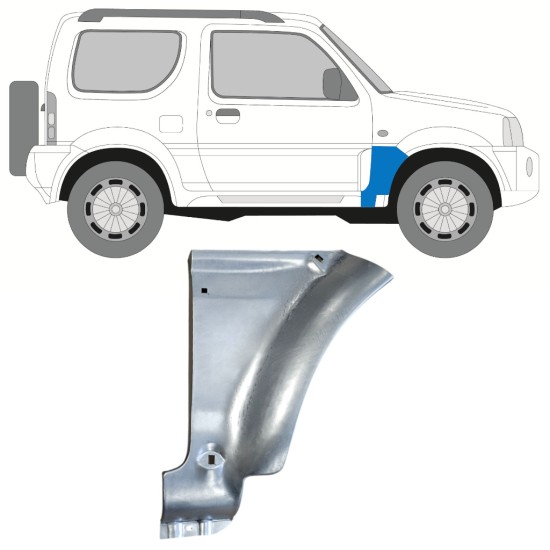 Reparaturblech Kotflügel vorne für Suzuki Jimny 1998-2018 / Rechts 15859