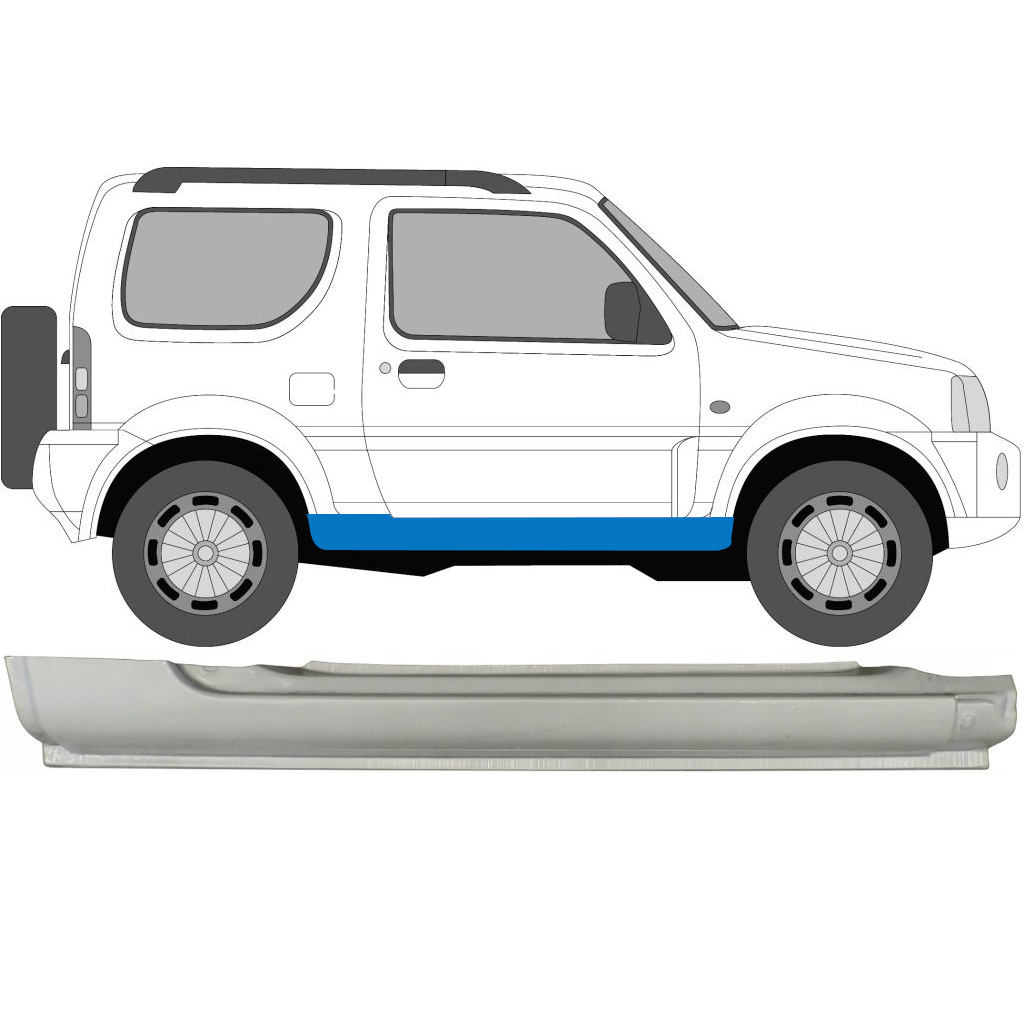 SUZUKI JIMNY 1998-2018 VOLL SCHWELLER REPARATURBLECH / RECHTS