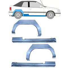 Reparaturblech Schweller + Kotflügel hinten für Opel Kadett E Astra 1984-1993 / CABRIO / Satz 12585