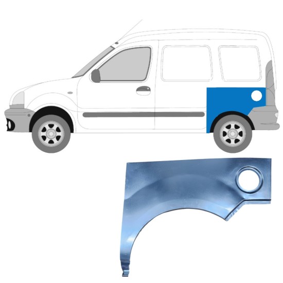 Reparaturblech Kotflügel hinten für Renault Kangoo 1997-2008 / Links 9127