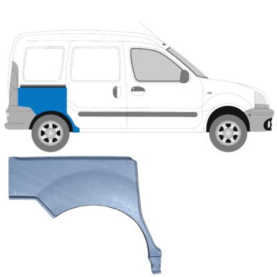 Reparaturblech Kotflügel hinten für Renault Kangoo 1997-2008 / Rechts 9126