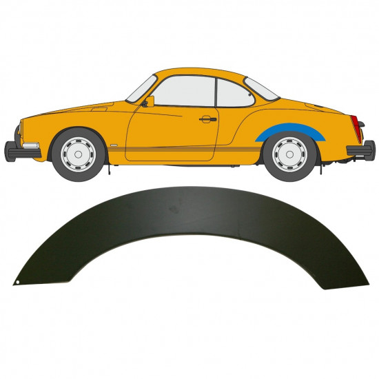 VW Karman Ghia 1955-1974 Radlauf reparaturblech / Links