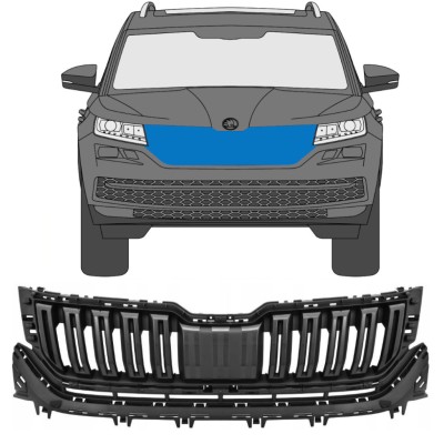 Kühlergrill für Skoda Kodiaq 2016-2021 16202