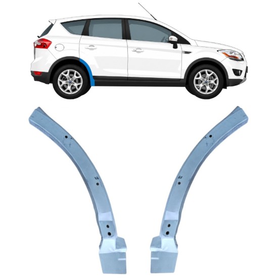 Reparaturblech vorderes Teil Kotflügel hinten für Ford Kuga 2008-2013 / Links+Rechts / Satz 16936