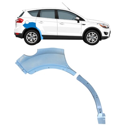 Reparaturblech Kotflügel hinten für Ford Kuga 2008-2013 / Rechts / Satz 17082