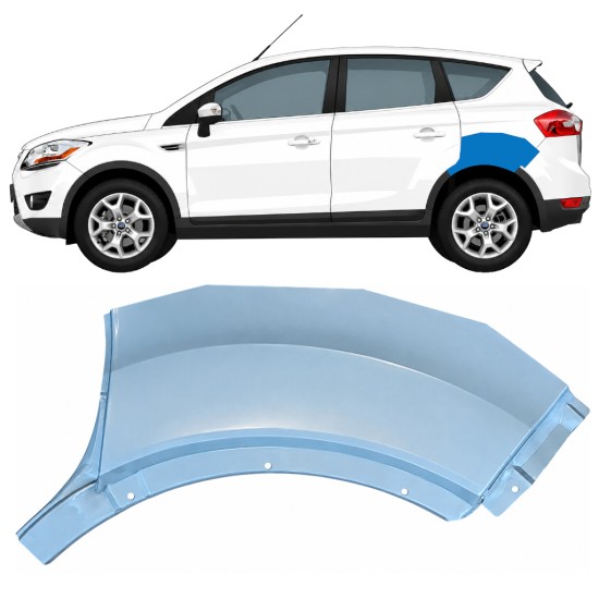 Reparaturblech hinterer Kotflügel hinteres Teil für Ford Kuga 2008-2013 / Links 17066