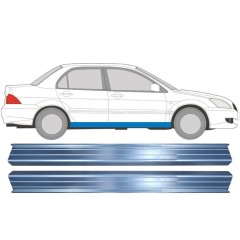 Reparaturblech Schweller für Mitsubishi Lancer 2003-2008 / Links+Rechts / Satz 11359