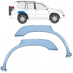Reparaturblech hinterer Kotflügel mit Loch für Toyota Land Cruiser J120 2003-2010 / Links+Rechts / Satz 10214