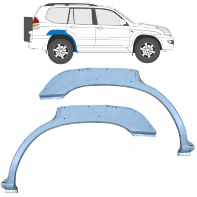 TOYOTA LAND CRUISER 2003-2010 5 TÜR HINTEN RADLAUF REPARATURBLECH / MIT LOCH / SATZ