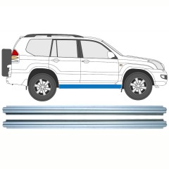 Reparaturblech Schweller für Toyota Land Cruiser J120 2003-2010 / Links = Rechts (symmetrisch) / Satz 10578
