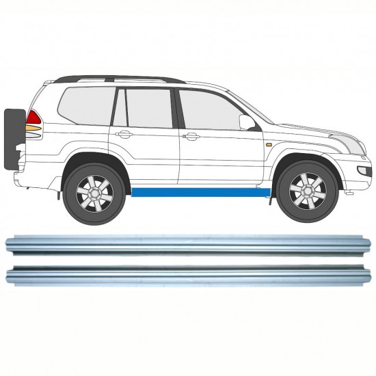 TOYOTA LAND CRUISER 2003-2010 5 TÜR SCHWELLER REPARATURBLECH  / RECHTS = LINKS / SATZ