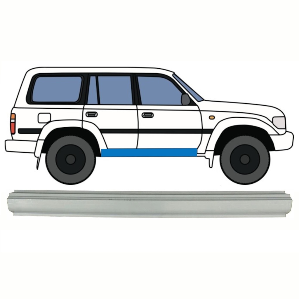 TOYOTA LAND CRUISER 1990-1996 SCHWELLER REPARATURBLECH / RECHTS = LINKS