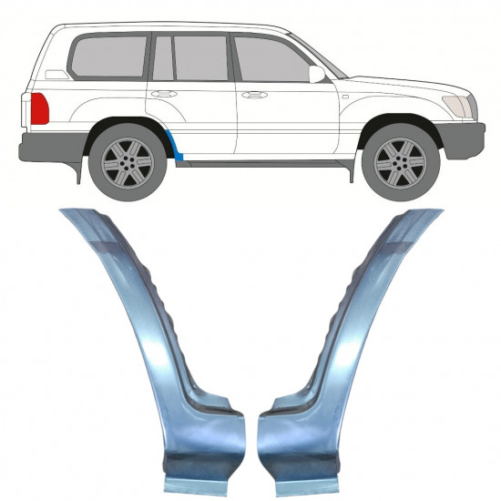 TOYOTA LAND CRUISER 1998-2007 RADLAUF REPARATURBLECH UNTERTEIL / SATZ