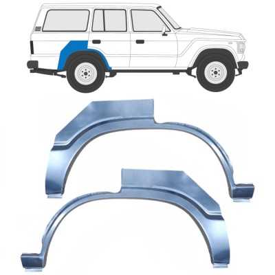 Reparaturblech Kotflügel hinten für Toyota Land Cruiser J60 1980-1990 / Links+Rechts / Satz 16147