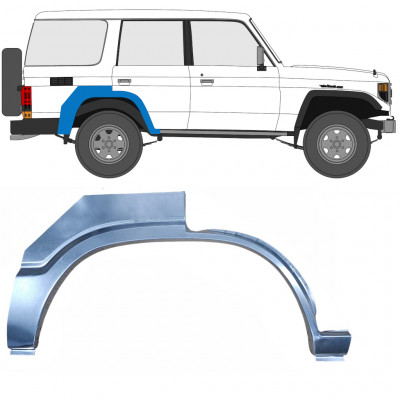 TOYOTA LAND CRUISER 1980-1991 RADLAUF REPARATURBLECH / RECHTS