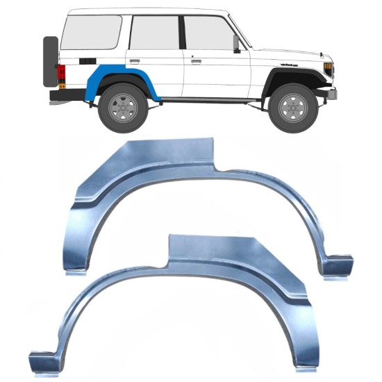 Reparaturblech Kotflügel hinten für Toyota Land Cruiser J60 J70 1980-1990 / Links+Rechts / Satz 16147