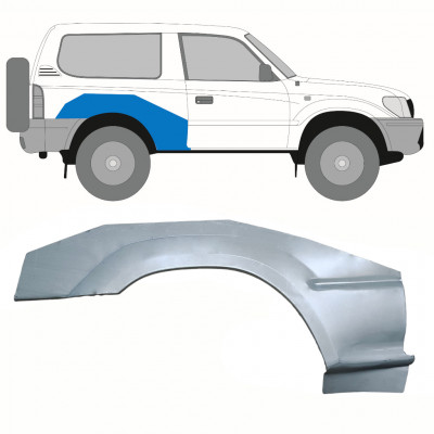 TOYOTA LAND CRUISER 1996-2002 3-D RADLAUF REPARATURBLECH / RECHTS