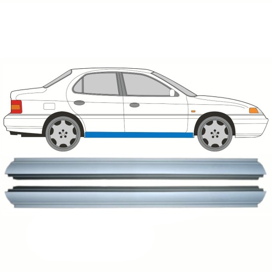 Reparaturblech Schweller für Hyundai Lantra 1990-1995 / Links = Rechts (symmetrisch) / Satz 10322