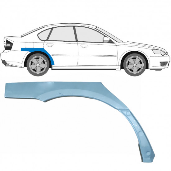 SUBARU LEGACY 2003-2009 RADLAUF REPARATURBLECH / RECHTS