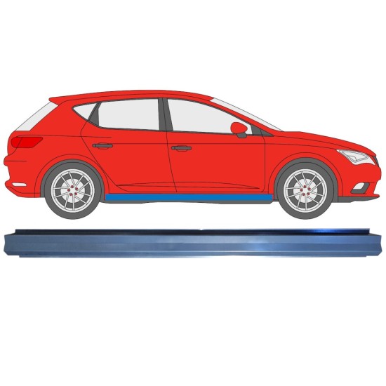 Reparaturblech Innen-Schweller für Seat Leon 2012-2020 / Links = Rechts (symmetrisch) 16985