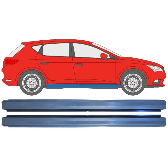 Reparaturblech Innen-Schweller für Seat Leon 2012-2020 / Links+Rechts / Satz 16986