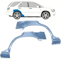 Reparaturblech Kotflügel hinten für Lexus RX 1998-2003 / Links+Rechts / Satz 9947