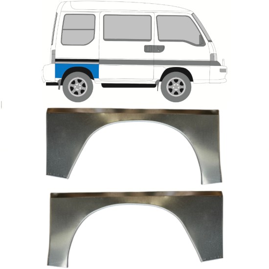 Reparaturblech Kotflügel hinten für Subaru Libero 1983-1998 / Links+Rechts / Satz 15051