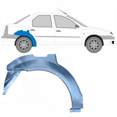 DACIA LOGAN 2004-2009 RADLAUF REPARATURBLECH / RECHTS