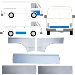 Reparaturblech Tür für Volkswagen LT 1975-1996 / Links+Rechts / Satz 12631