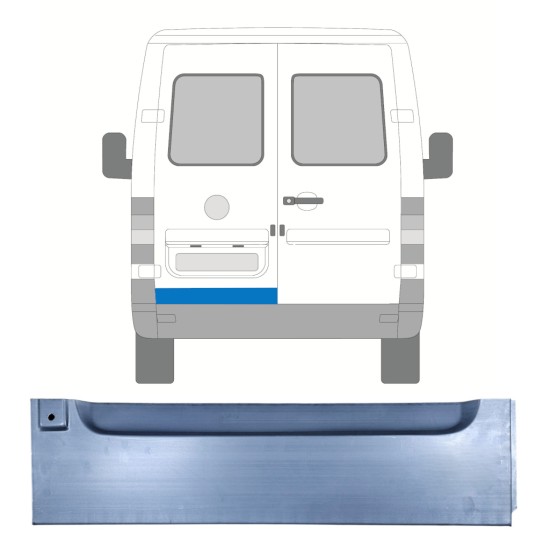 Reparaturblech hintere Tür für Volkswagen LT 1996-2005 / Links 16592