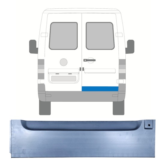 Reparaturblech hintere Tür für Volkswagen LT 1996-2005 / Rechts 16593