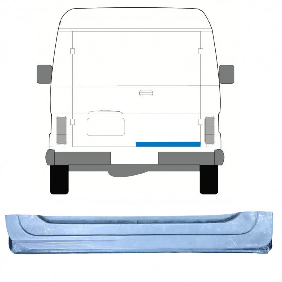 VOLKSWAGEN LT 1975-1996 HINTEN TÜR INNEN REPARATURBLECH / RECHTS