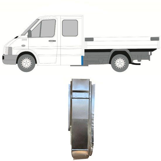 Reparaturblech Ecke hinten für Volkswagen LT 1996-2005 / Links 16595