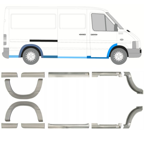 Reparaturblech-Set für Volkswagen LT 1996-2005 / Links+Rechts / 14388
