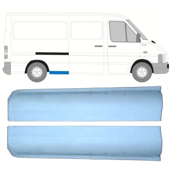 Reparaturblech vorderes Teil Kotflügel hinten für Volkswagen LT 1996-2005 / Links+Rechts / Satz 16548
