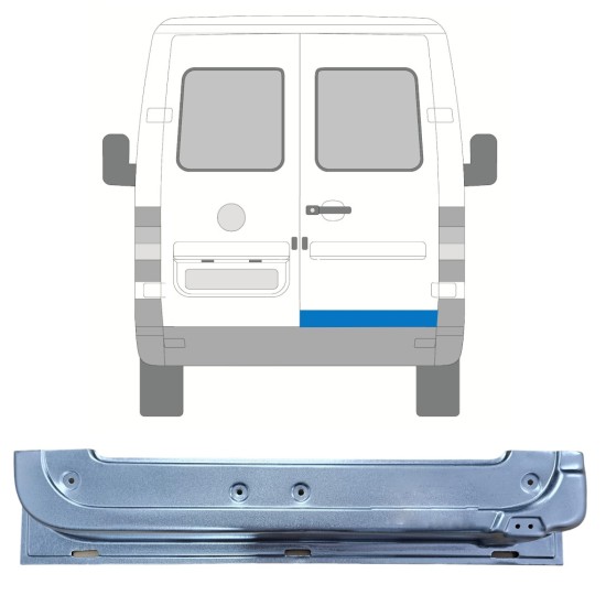 Reparaturblech hintere Tür für Volkswagen LT 1996-2005 / Rechts 16591